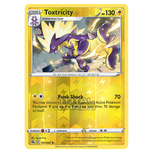 Pokemon - Sword & Shield - Fusion Strike - Toxtricity - 107/264 - (Reverse Holo)