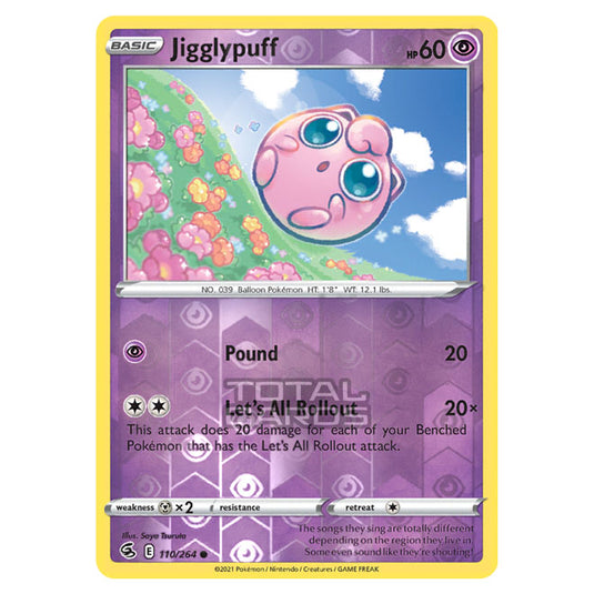 Pokemon - Sword & Shield - Fusion Strike - Jigglypuff - 110/264 - (Reverse Holo)