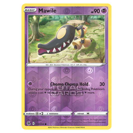 Pokemon - Sword & Shield - Fusion Strike - Mawile - 119/264 - (Reverse Holo)