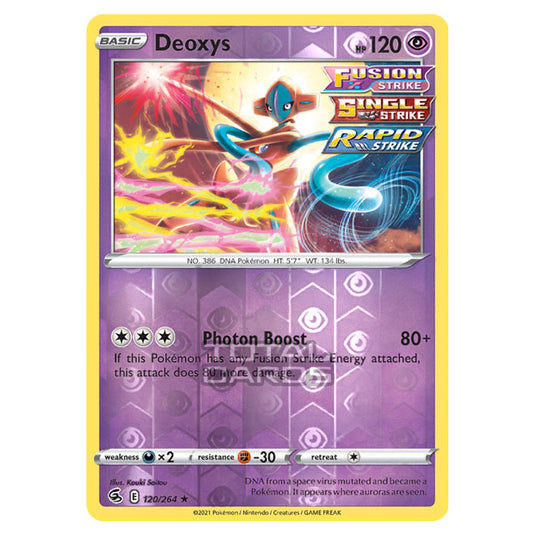 Pokemon - Sword & Shield - Fusion Strike - Deoxys - 120/264 - (Reverse Holo)