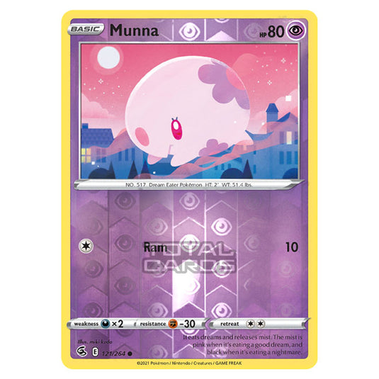 Pokemon - Sword & Shield - Fusion Strike - Munna - 121/264 - (Reverse Holo)