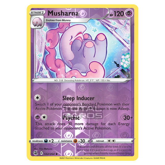 Pokemon - Sword & Shield - Fusion Strike - Musharna - 122/264 - (Reverse Holo)