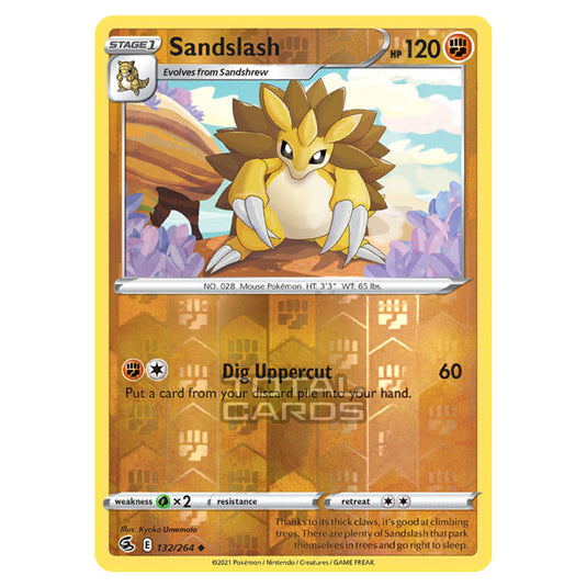 Pokemon - Sword & Shield - Fusion Strike - Sandslash - 132/264 - (Reverse Holo)