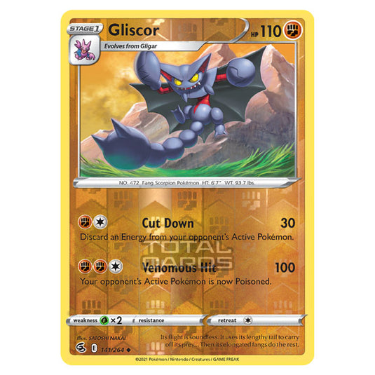 Pokemon - Sword & Shield - Fusion Strike - Gliscor - 141/264 - (Reverse Holo)