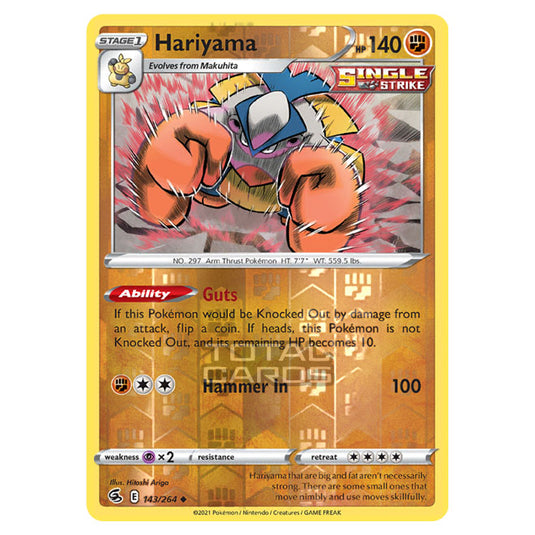 Pokemon - Sword & Shield - Fusion Strike - Hariyama - 143/264 - (Reverse Holo)