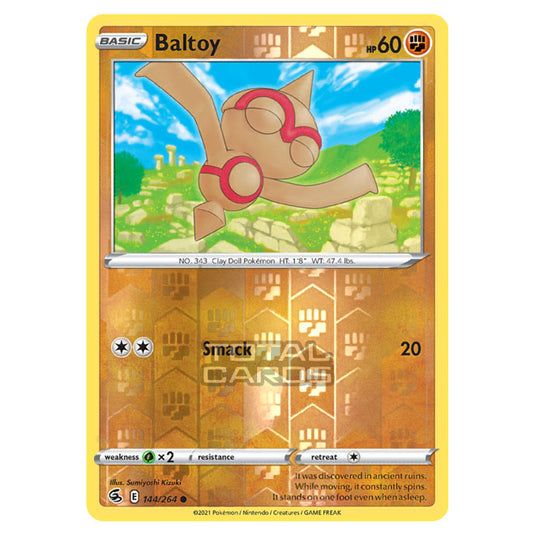 Pokemon - Sword & Shield - Fusion Strike - Baltoy - 144/264 - (Reverse Holo)