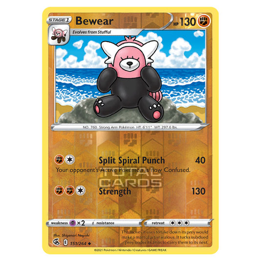 Pokemon - Sword & Shield - Fusion Strike - Bewear - 151/264 - (Reverse Holo)