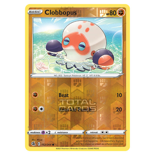 Pokemon - Sword & Shield - Fusion Strike - Clobbopus - 152/264 - (Reverse Holo)