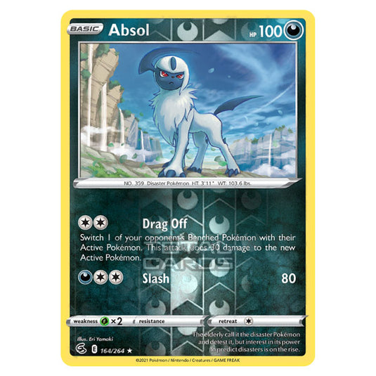 Pokemon - Sword & Shield - Fusion Strike - Absol - 164/264 - (Reverse Holo)