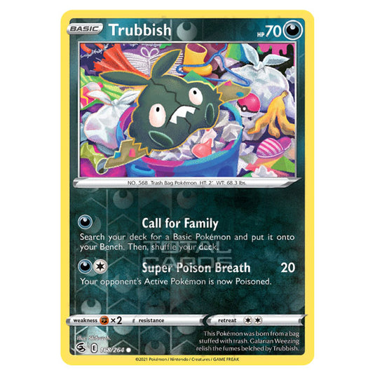 Pokemon - Sword & Shield - Fusion Strike - Trubbish - 168/264 - (Reverse Holo)