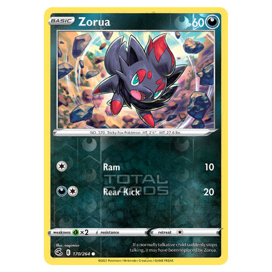 Pokemon - Sword & Shield - Fusion Strike - Zorua - 170/264 - (Reverse Holo)