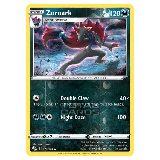 Pokemon - Sword & Shield - Fusion Strike - Zoroark - 171/264 - (Reverse Holo)