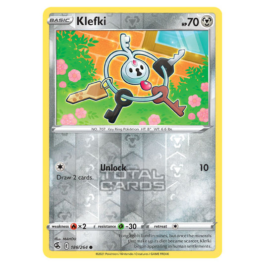 Pokemon - Sword & Shield - Fusion Strike - Klefki - 186/264 - (Reverse Holo)