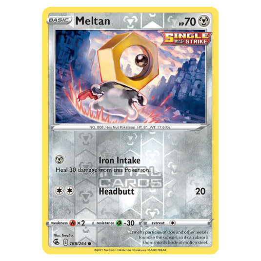 Pokemon - Sword & Shield - Fusion Strike - Meltan - 188/264 - (Reverse Holo)