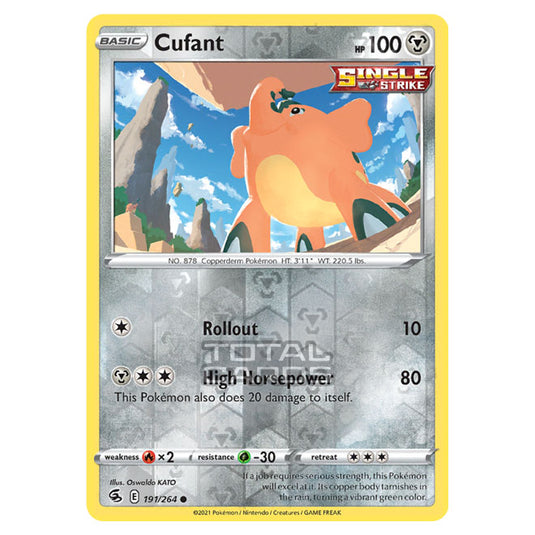 Pokemon - Sword & Shield - Fusion Strike - Cufant - 191/264 - (Reverse Holo)