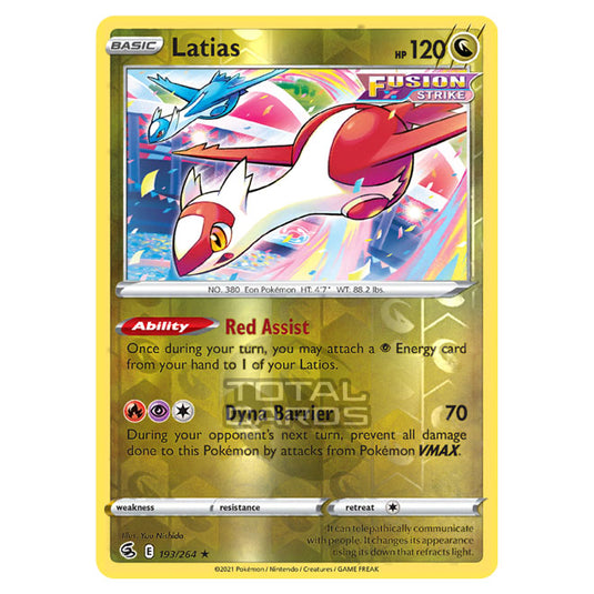 Pokemon - Sword & Shield - Fusion Strike - Latias - 193/264 - (Reverse Holo)