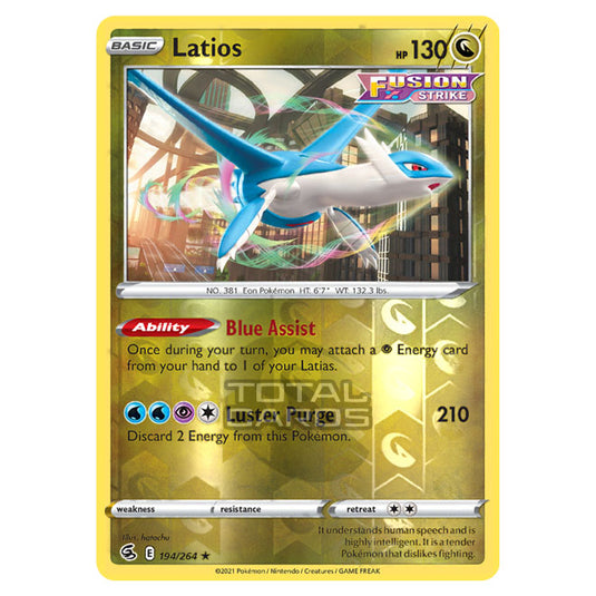 Pokemon - Sword & Shield - Fusion Strike - Latios - 194/264 - (Reverse Holo)