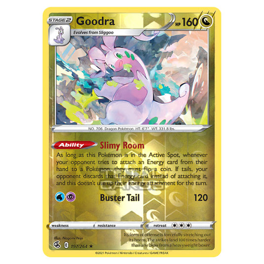 Pokemon - Sword & Shield - Fusion Strike - Goodra - 197/264 - (Reverse Holo)