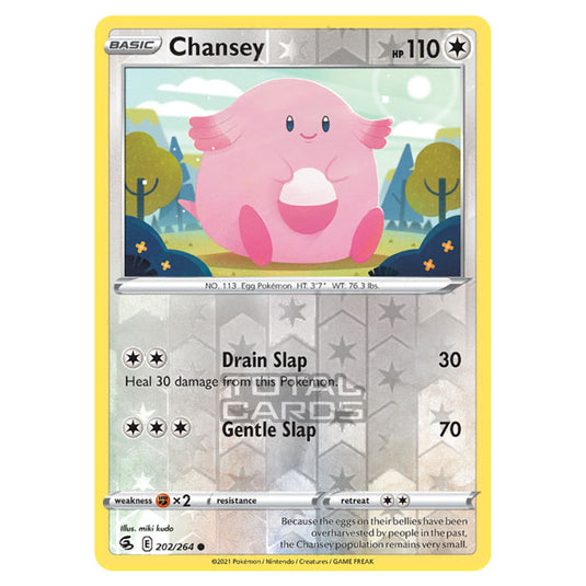 Pokemon - Sword & Shield - Fusion Strike - Chansey - 202/264 - (Reverse Holo)