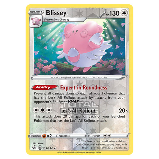 Pokemon - Sword & Shield - Fusion Strike - Blissey - 203/264 - (Reverse Holo)