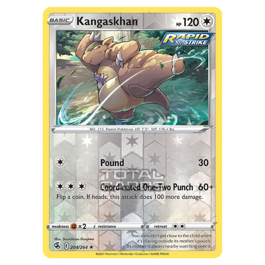 Pokemon - Sword & Shield - Fusion Strike - Kangaskhan - 204/264 - (Reverse Holo)