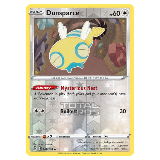 Pokemon - Sword & Shield - Fusion Strike - Dunsparce - 207/264 - (Reverse Holo)