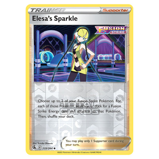 Pokemon - Sword & Shield - Fusion Strike - Elesa's Sparkle - 233/264 - (Reverse Holo)
