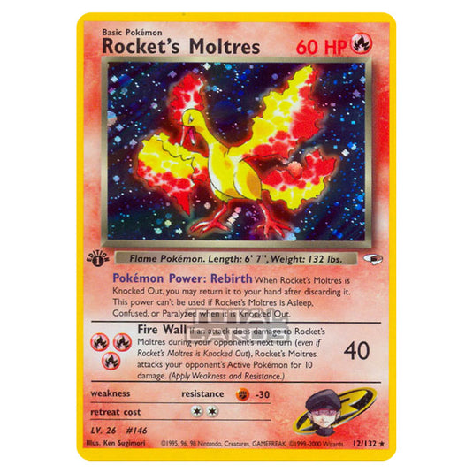 Pokemon - Gym - Gym Heroes - Rocket's Moltres - 12/132