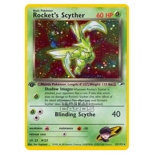 Pokemon - Gym - Gym Heroes - Rocket's Scyther - 13/132-Good-Unlimited-English