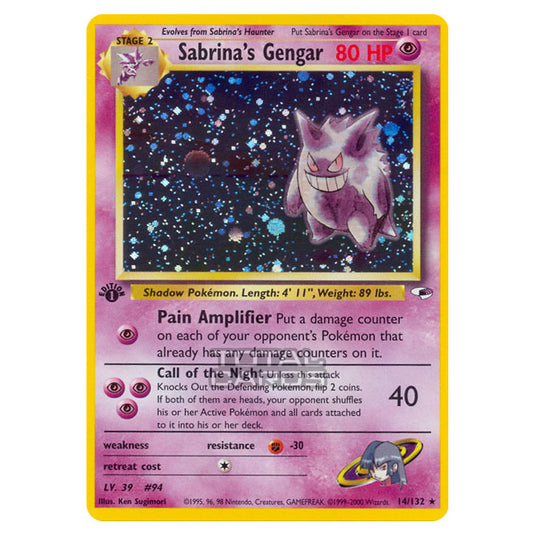 Pokemon - Gym - Gym Heroes - Sabrina's Gengar - 14/132