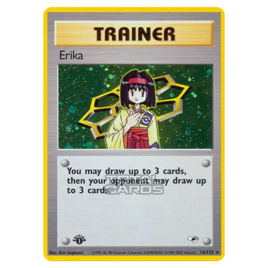 Pokemon - Gym - Gym Heroes - Erika - 16/132-Excellent-English-First Edition