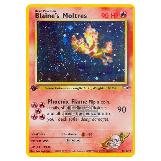 Pokemon - Gym - Gym Heroes - Blaine's Moltres - 1/132-Good-Unlimited-English