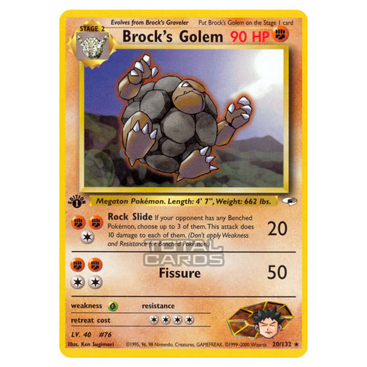 Pokemon - Gym - Gym Heroes - Brock's Golem - 20/132