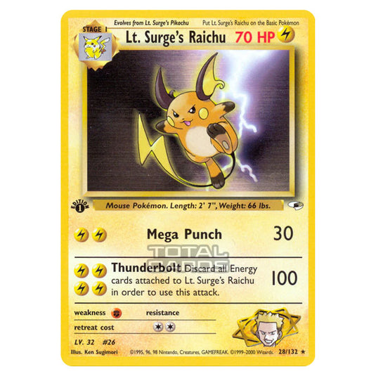 Pokemon - Gym - Gym Heroes - Lt. Surge's Raichu - 28/132