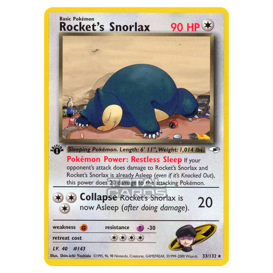 Pokemon - Gym - Gym Heroes - Rocket's Snorlax - 33/132