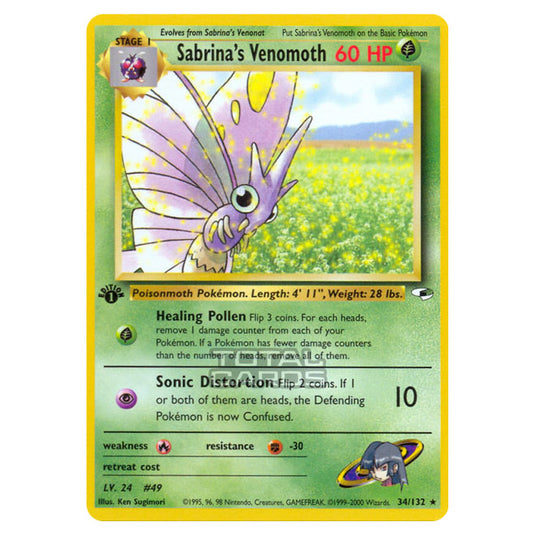 Pokemon - Gym - Gym Heroes - Sabrina's Venomoth - 34/132