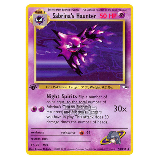 Pokemon - Gym - Gym Heroes - Sabrina's Haunter - 58/132