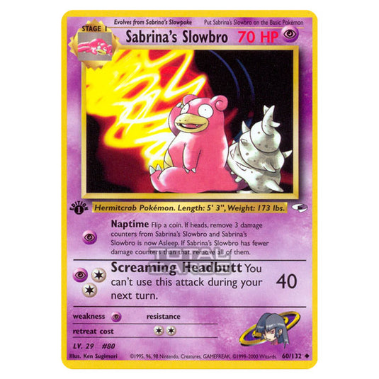 Pokemon - Gym - Gym Heroes - Sabrina's Slowbro - 60/132