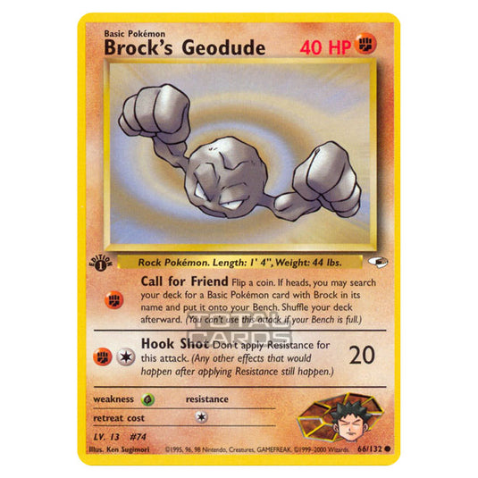 Pokemon - Gym - Gym Heroes - Brock's Geodude - 66/132