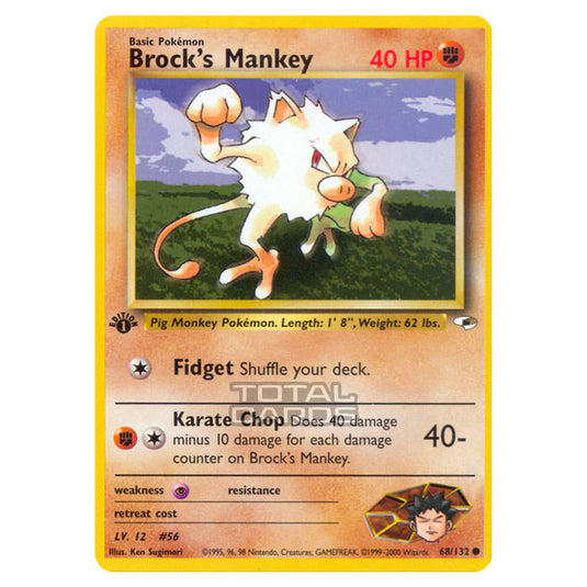 Pokemon - Gym - Gym Heroes - Brock's Mankey - 68/132