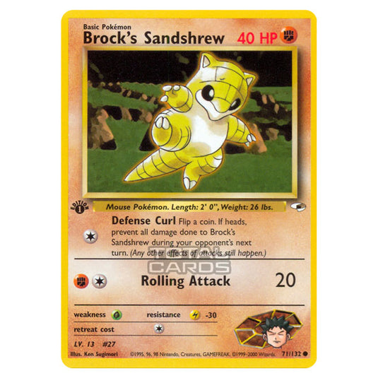 Pokemon - Gym - Gym Heroes - Brock's Sandshrew - 71/132