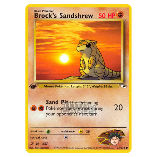 Pokemon - Gym - Gym Heroes - Brock's Sandshrew - 72/132