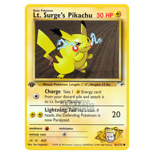 Pokemon - Gym - Gym Heroes - Lt. Surge's Pikachu - 81/132