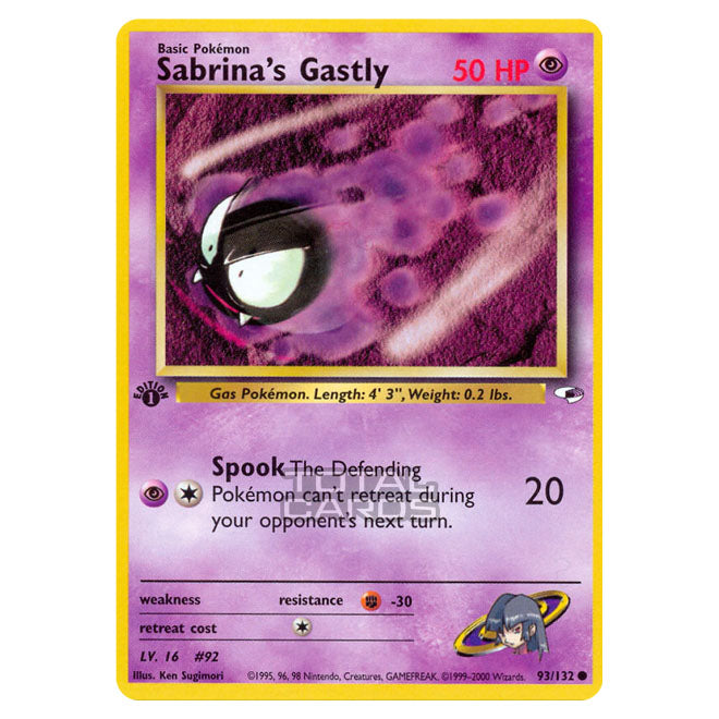 Pokemon - Gym - Gym Heroes - Sabrina's Gastly - 93/132 Pokemon - Gym - Gym Heroes - Sabrina's Gastly - 93/132