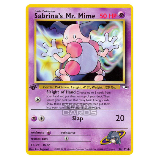 Pokemon - Gym - Gym Heroes - Sabrina's Mr. Mime - 94/132