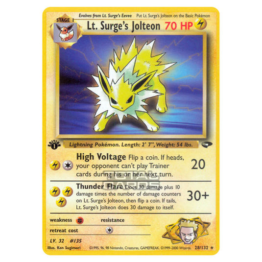 Pokemon - Gym - Gym Challenge - Lt. Surge's Jolteon - 28/132