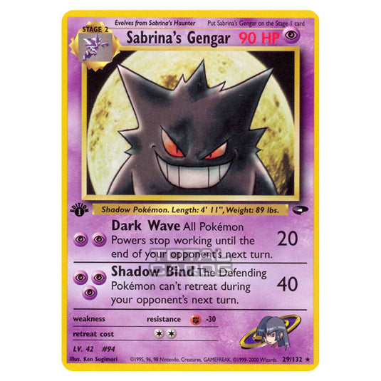 Pokemon - Gym - Gym Challenge - Sabrina's Gengar - 29/132