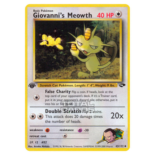 Pokemon - Gym - Gym Challenge - Giovanni's Meowth - 43/132