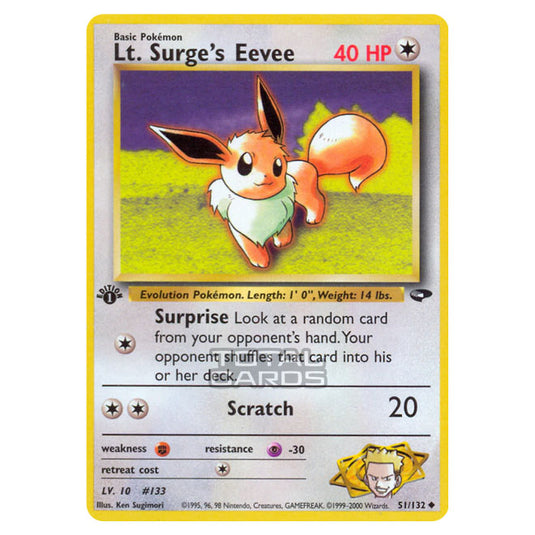 Pokemon - Gym - Gym Challenge - Lt. Surge's Eevee - 51/132