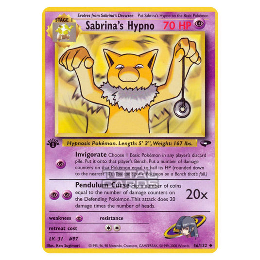 Pokemon - Gym - Gym Challenge - Sabrina's Hypno - 56/132